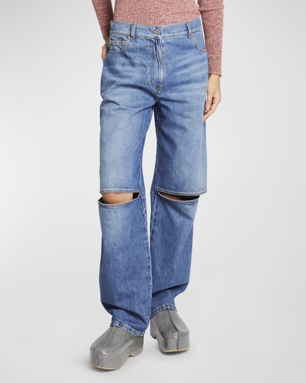 Khaite benny crop flare jeans shop