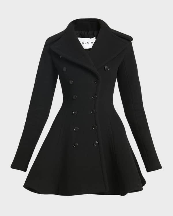 Versace Black Belted Coat