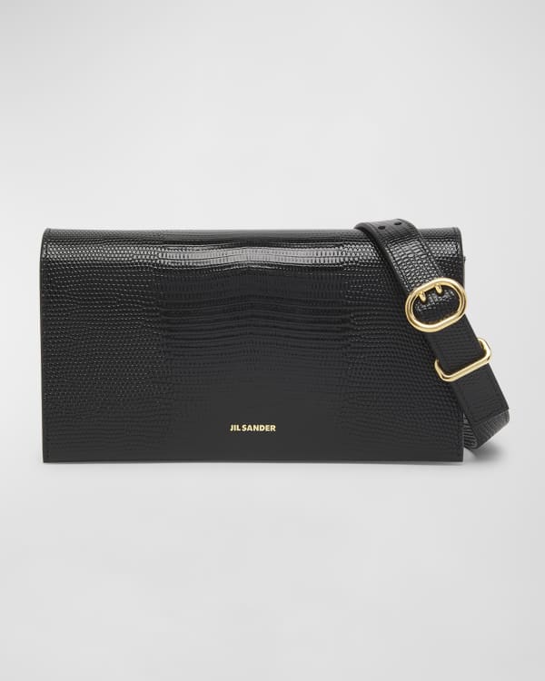 Alaïa Garance Phone Perforated Shoulder Bag In Noir