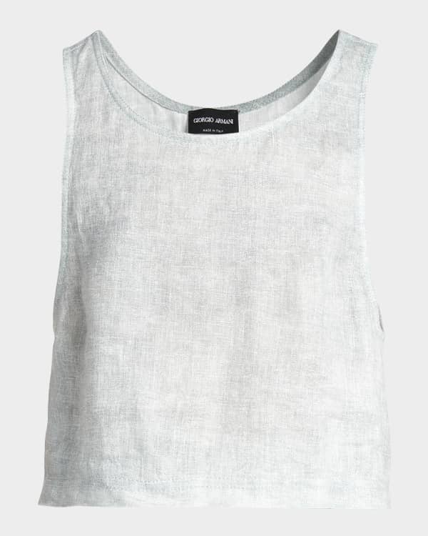 Brunello Cucinelli Ribbed Cotton Jersey Tank Top with Monili