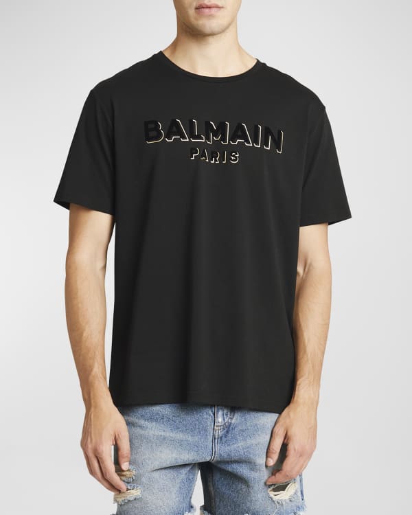 Amiri Men's Logo Flocked Hockey Skater T-Shirt | Neiman Marcus