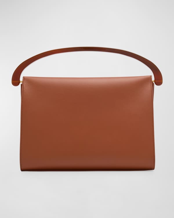 THE ROW Camdem Top-Handle Bag in Saddle Leather | Neiman Marcus