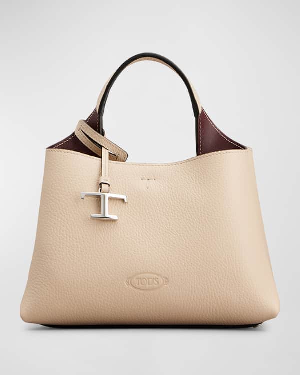 TOD'S LEATHER TOTE BAG MICRO レザー バッグ マイクロ Woman ブラウン トッズ レザー バッグ マイクロ