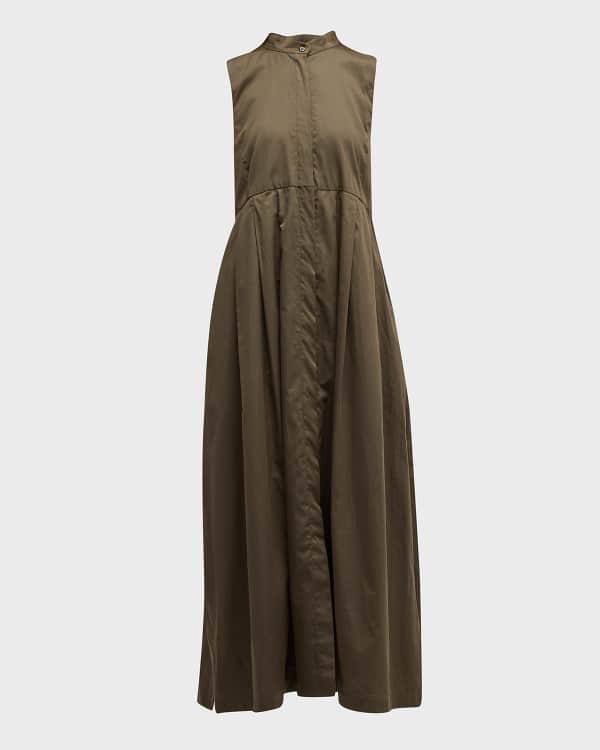 Burberry Diane Bicolor Side Ties Midi Dress Neiman Marcus