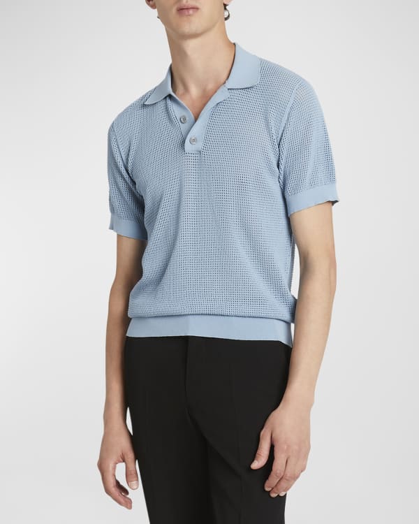 Dries Van Noten Blue Striped Polo