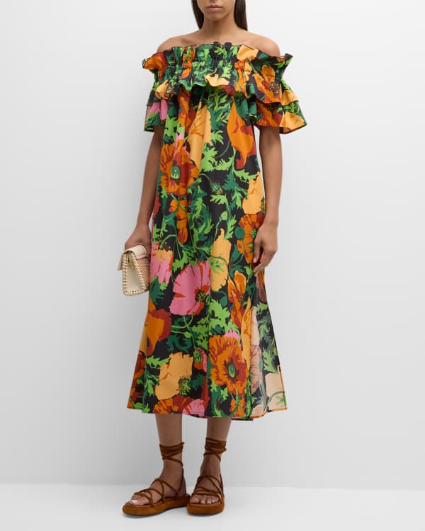 La DoubleJ Magnifico floral-print maxi dress - Yellow