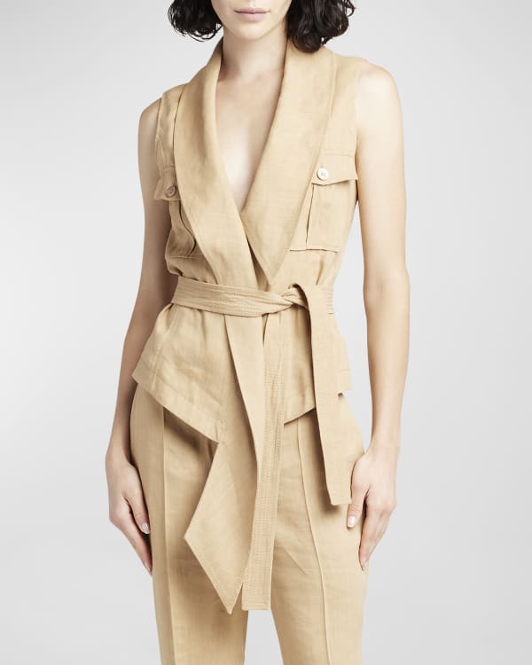 Isabel Marant Nadea Drawstring Utility Vest Neiman Marcus