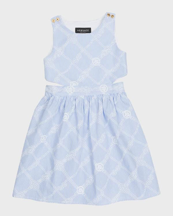 Zoe Girl's Farrah Tweed Dress with Jeweled Bows, Size 7-16 | Neiman Marcus