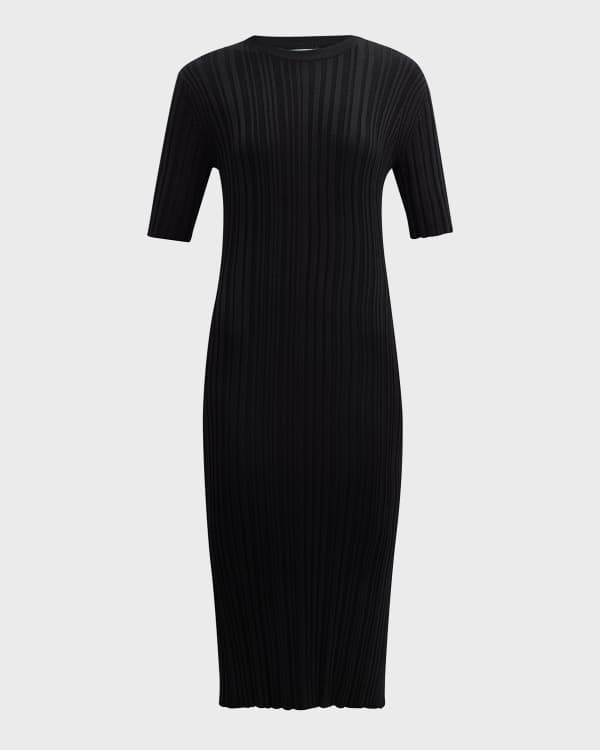 Vince Ribbed Polo Midi Dress | Neiman Marcus