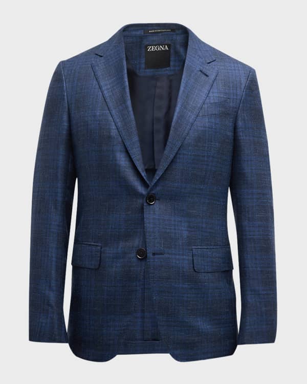 ZEGNA Men's Check Wool-Blend Sport Coat | Neiman Marcus