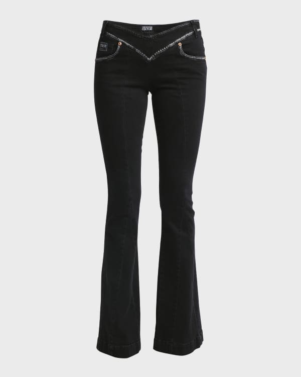 Helena High Rise Coated Flare Jean in Gunmetal by Ramy Brook – Haven