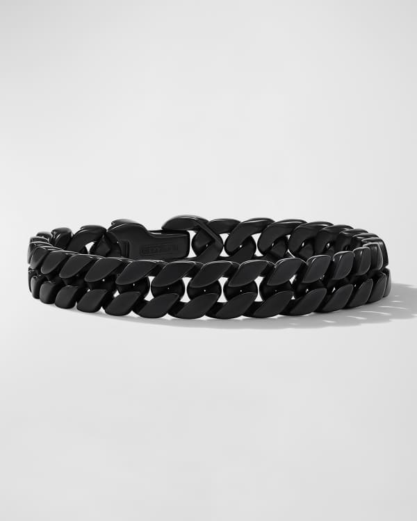 David Yurman Men s Curb Chain Bracelet in Black Titanium 8mm Neiman Marcus