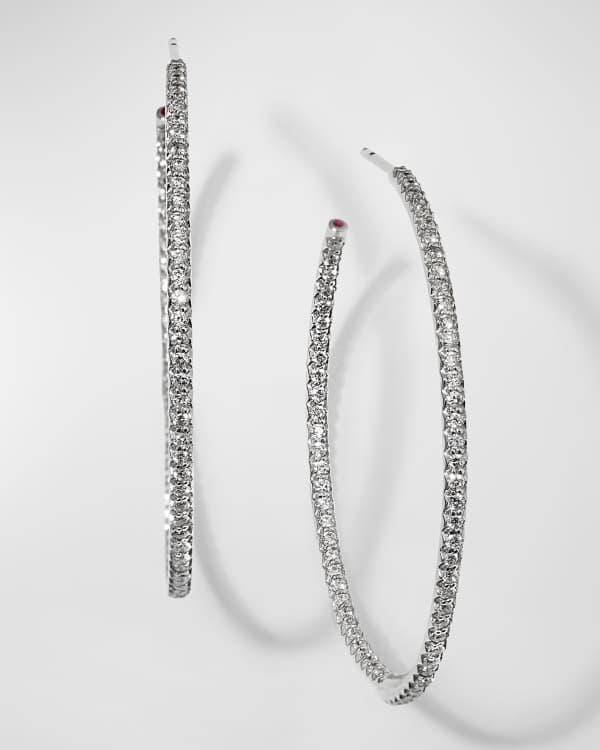 Roberto coin inside out diamond hoops clearance