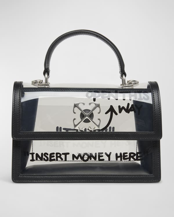 OffWhite Jitney 2.8 Arrow Flap Leather TopHandle Bag Neiman Marcus