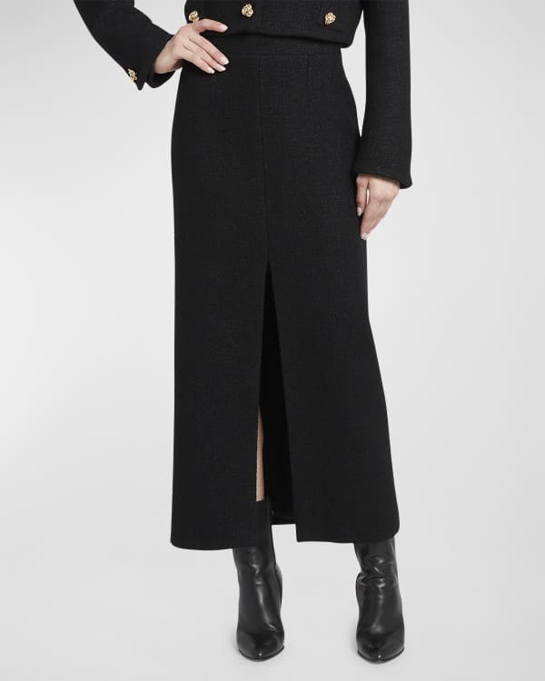 ALEXANDER MCQUEEN - Slit Detail Long Wool Skirt