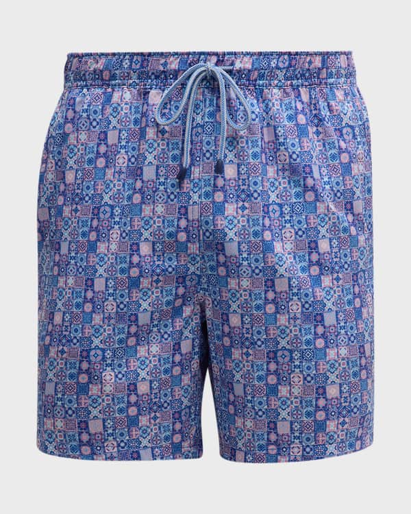 Peter Millar Men's 7-Inch Tequila Seas Swim Trunks - Dusk Blue