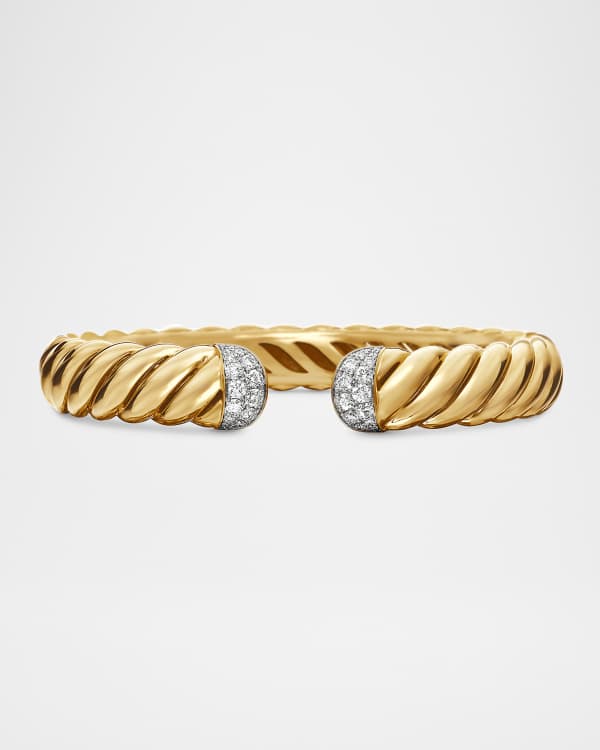 David Yurman Continuance Bold Twisted 18K Yellow Gold Bracelet Neiman Marcus