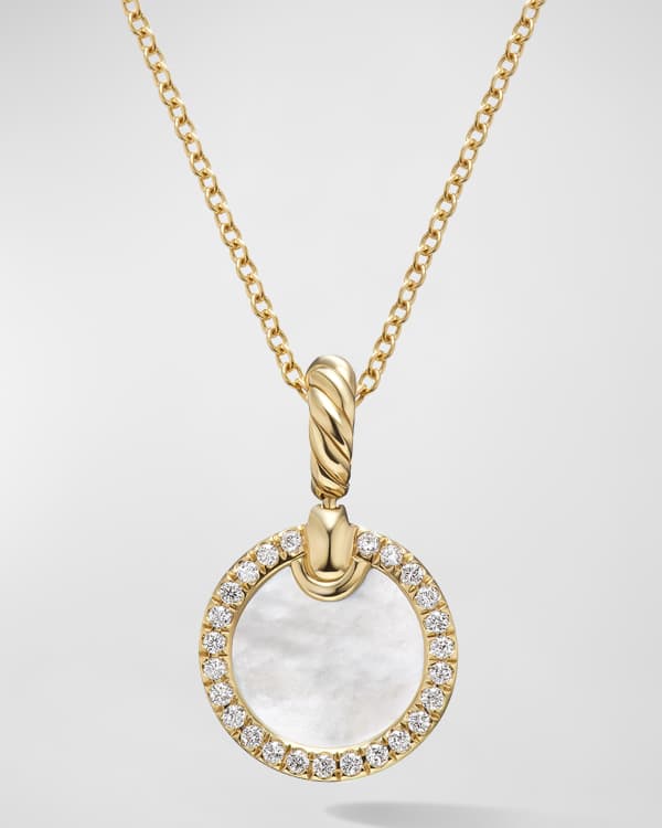 Gold Dome Pendant Necklace