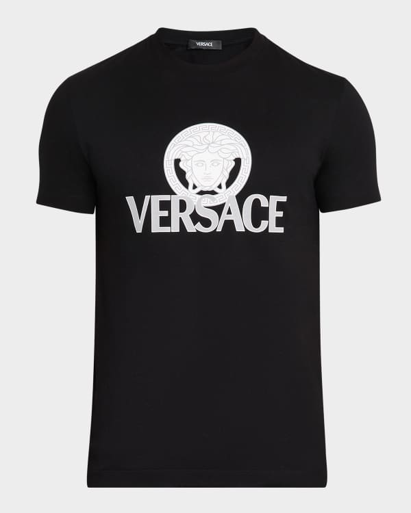 Versace Men's Medusa Cameo Silk Shirt | Neiman Marcus