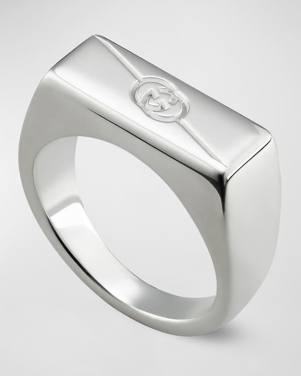 Gucci Men's Gucci Garden Silver Snake Ring, Size 9-11 Gucci Men's Gucci Garden Silver Snake Ring, Size 9-11