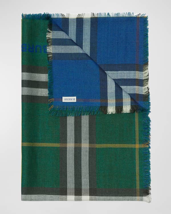 Burberry Men's Cashmere Check Scarf Multicolor