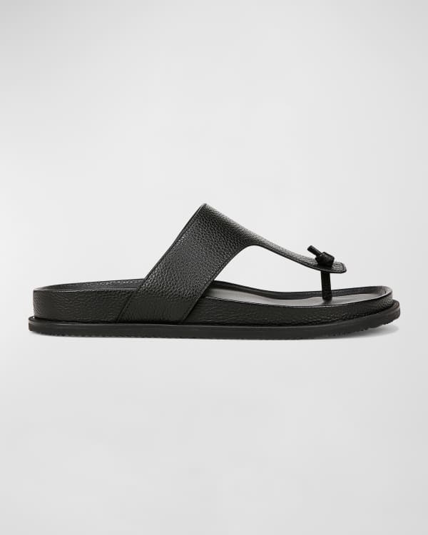 Prada Men's Sporty Leather & Nylon Tape Strap Sandals | Neiman Marcus