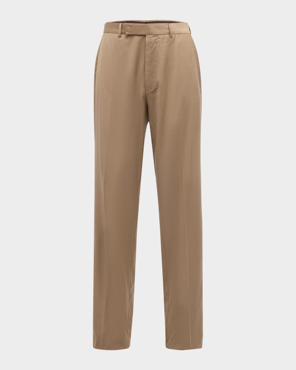 ワコマリア Zegna / STRAIGHT FIT TROUSERS M ZEGNA Men's Pleated Wool-Linen Pants | Neiman Marcus