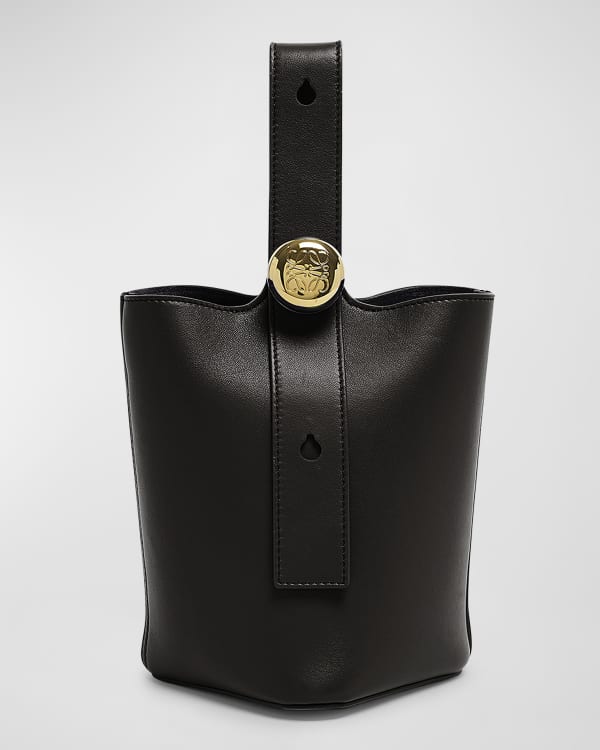Givenchy Shark Lock Micro Bucket Bag in Box Leather | Neiman