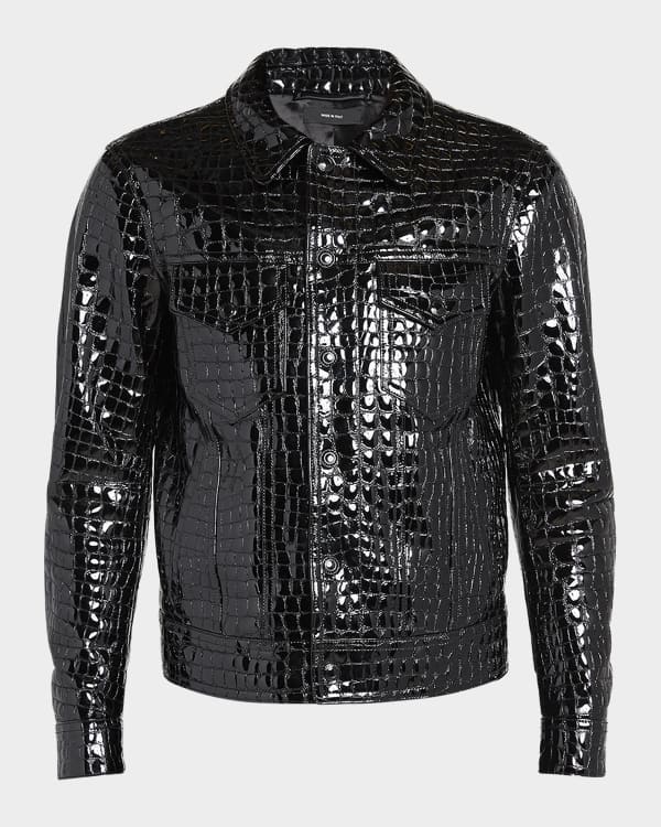 Balmain crocodile jacket hotsell