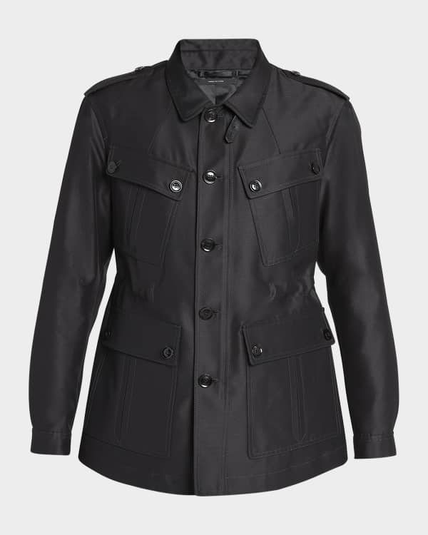 TOM FORD Lightweight Down Fill 4 Pocket Military Jacket Navy