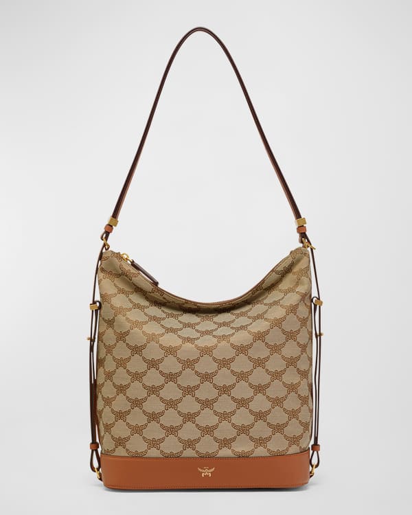 Klara monogrammed leather hobo bag discount