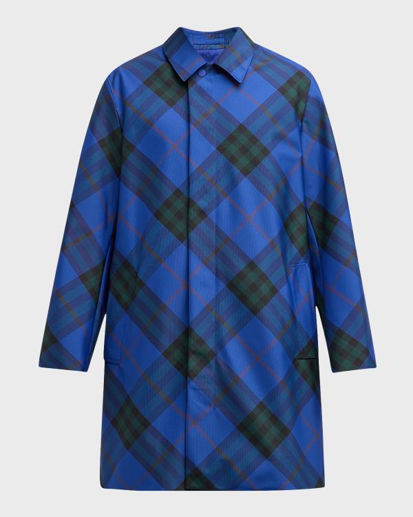 Burberry Men's Clapham Solid Gabardine Raincoat | Neiman Marcus