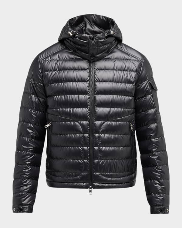 Moncler Men's Berriat Lacquer Down Biker Jacket | Neiman Marcus