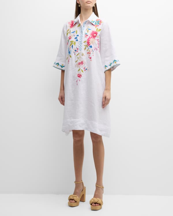 Johnny was burke linen tunic dress online