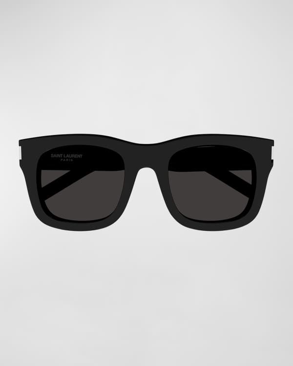 Saint Laurent Micro-Logo Acetate Rectangle Sunglasses