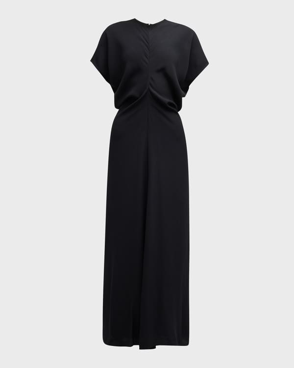 Vince Cuffed Short-Sleeve Maxi Dress | Neiman Marcus