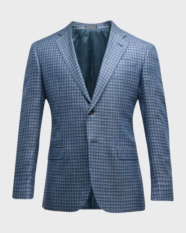 Emporio Armani Men s Shadow Plaid Wool Sport Coat Neiman Marcus