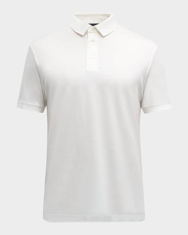 Emporio Armani Men's Knit Quarter-Zip Polo Shirt | Neiman Marcus