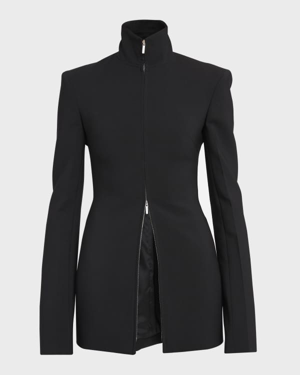 Ferragamo Single breasted short jacket - Black