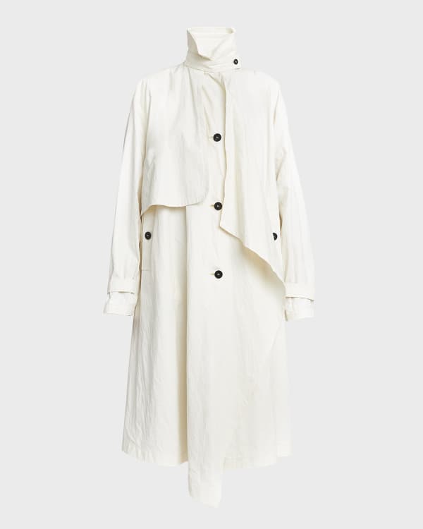 VIP【送料関税込】DRIES VAN NOTEN RISTO PRINTED TRENCH COAT Dries Van Noten Risto Orchid Print Studded Sheer Trench Coat
