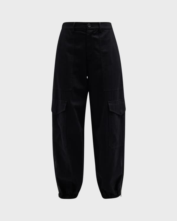 Tulip Clothing Colton Cargo Womens Pant in Black Cotton Twill