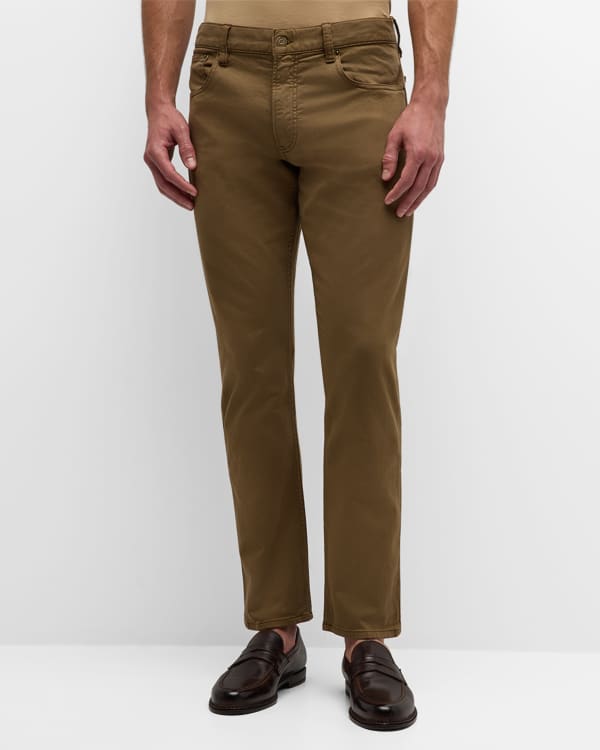 Marco Pescarolo Men's MicroPique Luxe Stretch Pants Neiman Marcus