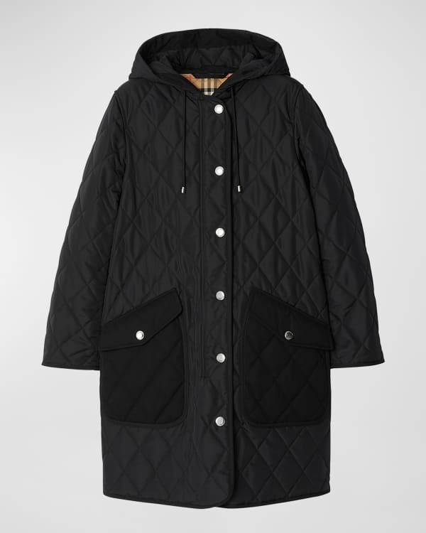 Burberry Dereham Baughton Diamond Quilted Coat Neiman Marcus