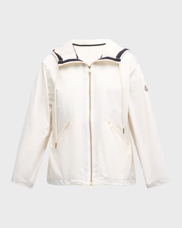 Moncler Topaze Long Self Tie Top Coat w Hood Neiman Marcus