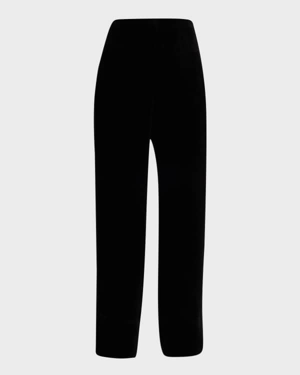 L'AGENCE Pilar Velvet Pant in Black