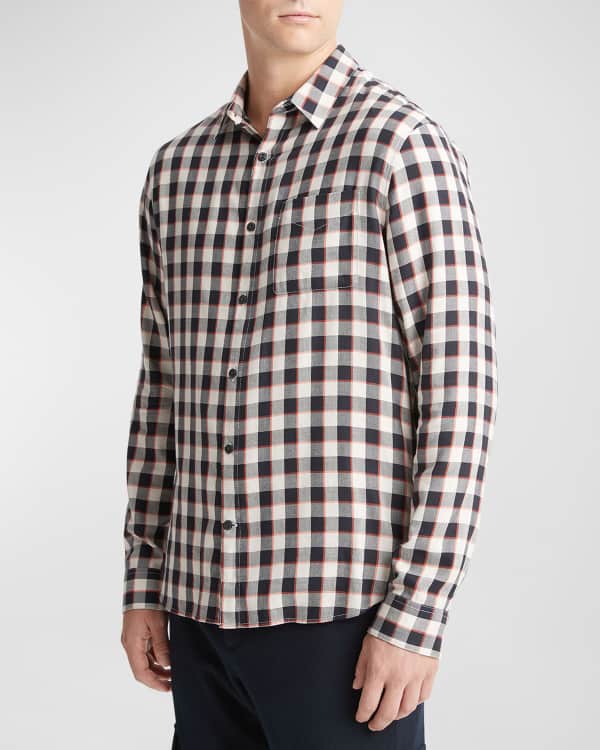Vince Men's Calabasas Plaid Sport Shirt Neiman Marcus