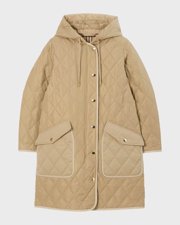 Burberry Roxby Quilted Mid-Length Coat | Neiman Marcus