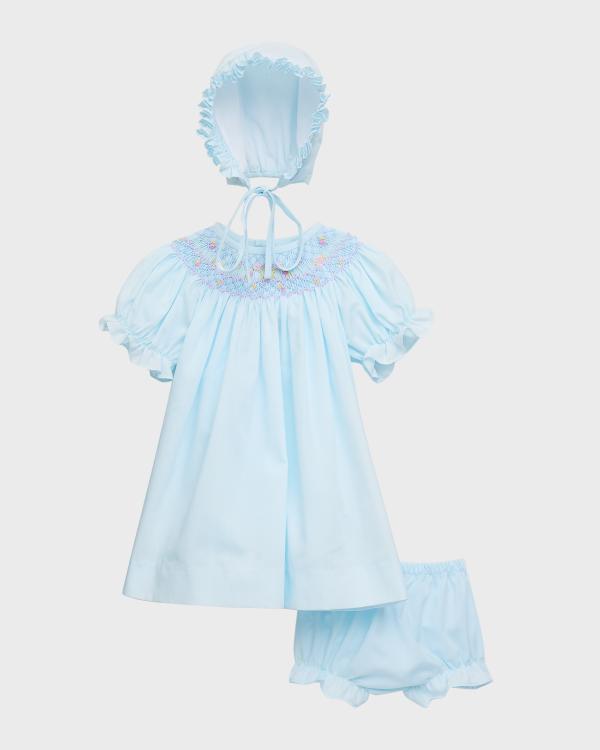 LuLu BeBe Girls Sweet Pink Toile Smocked Bishop Dress main image 0
