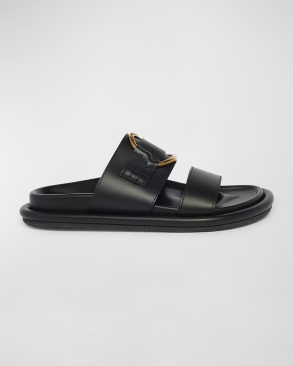 Saint laurent jimmy leather slides discount