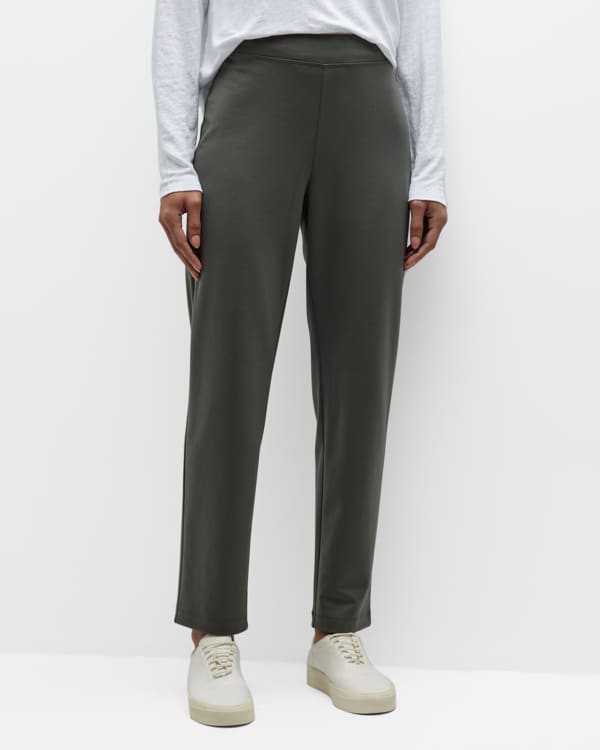 Eileen Fisher Washable Stretch Crepe Ankle Pants White Petite, $168, Neiman Marcus